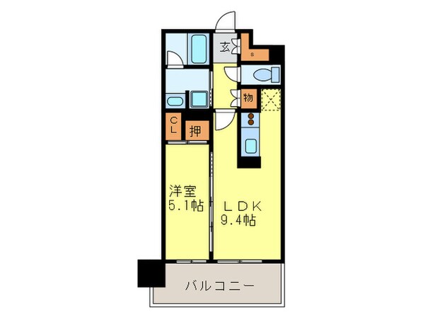 テングッド渡辺通の物件間取画像